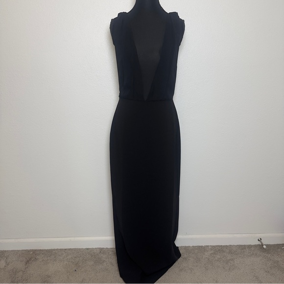 Reformation x Laura Harrier Velda Black Maxi Dress NWT Size 6 - Picture 3 of 9